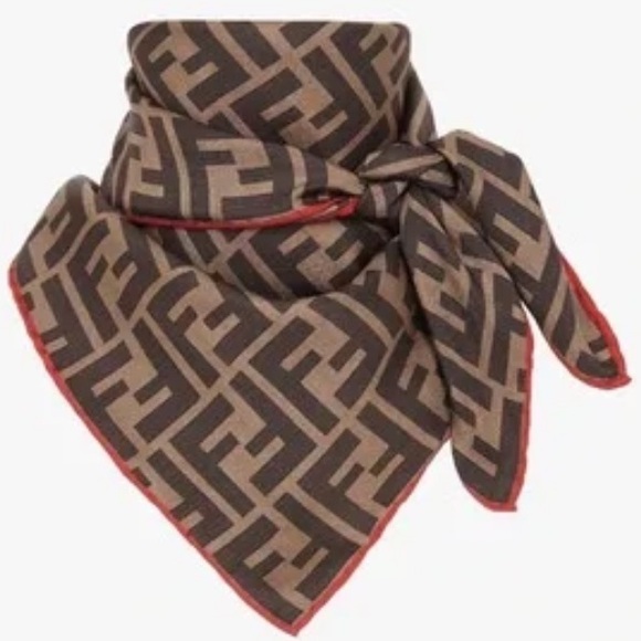 Fendi Accessories - Fendi Fendirama Foulard Silk Square Scarf